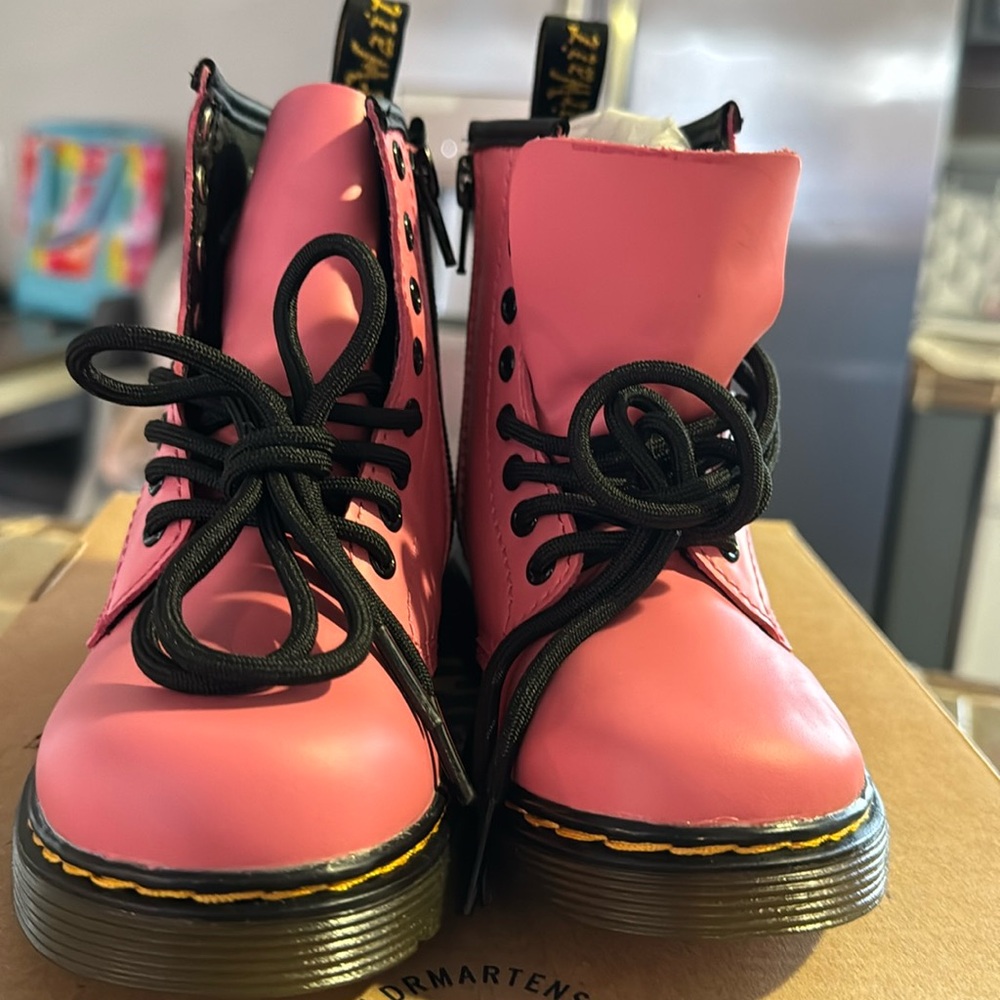 Acid pink toddler doc martens